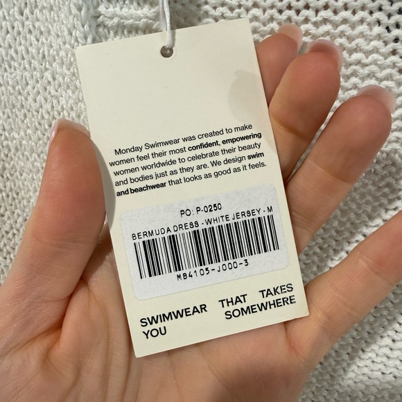 Monday Swimwear Bermuda Knit Dress Ivory M - Picture 3 of 5